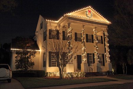 Christmas light installation