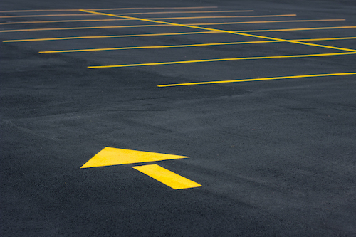 Parking lot striping